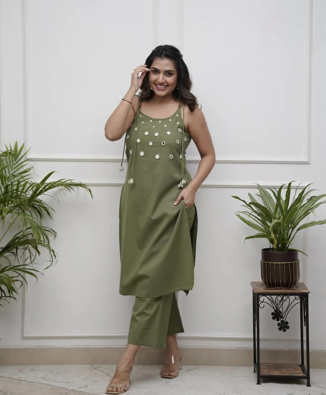 Zoktraa Two-Piece Kurti with Pant Set