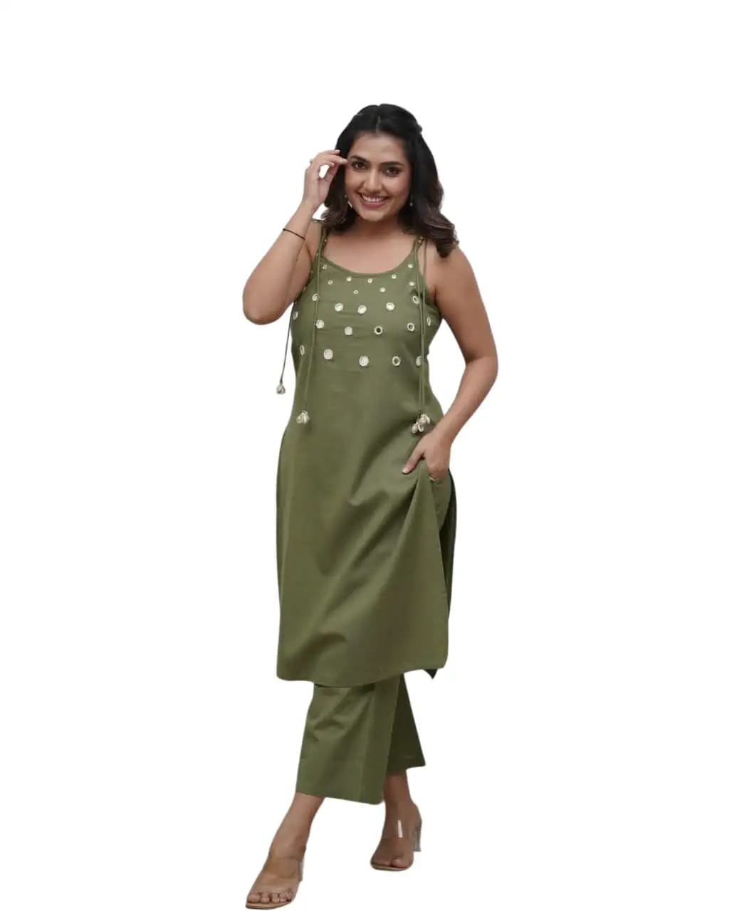 Zoktraa Two-Piece Kurti with Pant Set