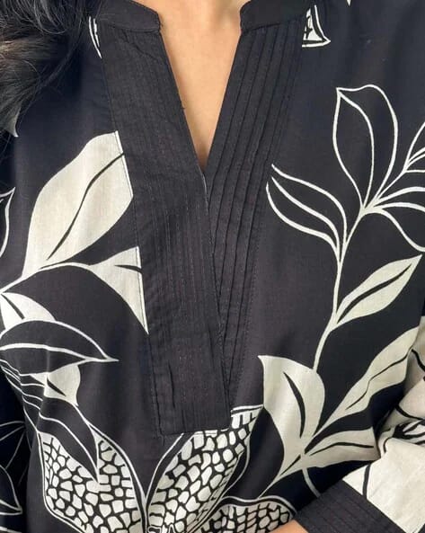 Elegant Black Two-Piece Kurti Set with Pant – Premium Festive & Daily Wear by Zoktraa